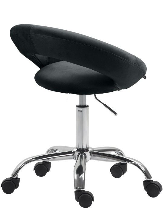 Olinda samettinen työjakkara, musta