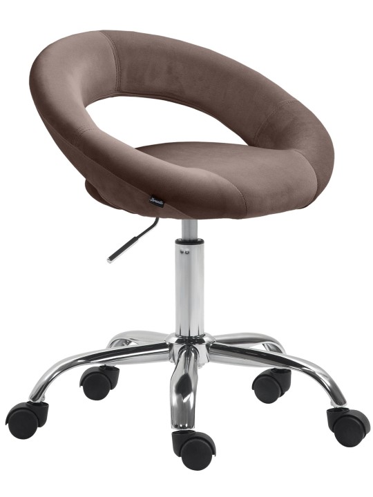 Olinda samettinen työjakkara, ruskea