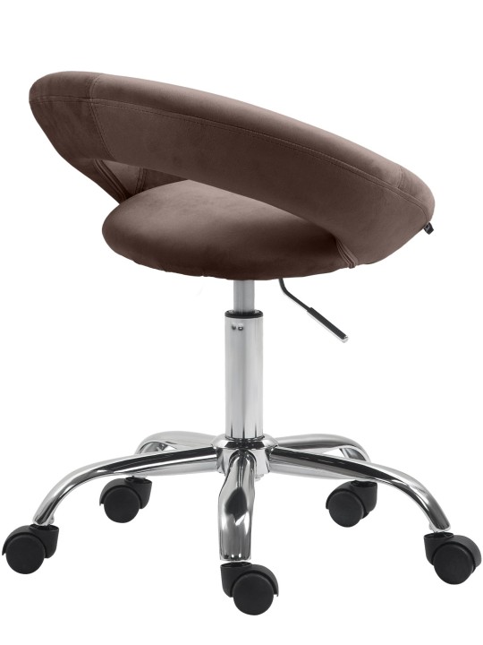 Olinda samettinen työjakkara, ruskea