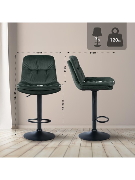 Baarijakkara Laurel velvet, tummanvihreä