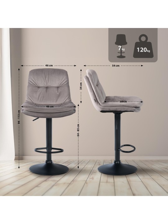 Baarijakkara Laurel velvet, harmaa