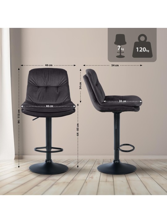 Baarijakkara Laurel velvet, musta