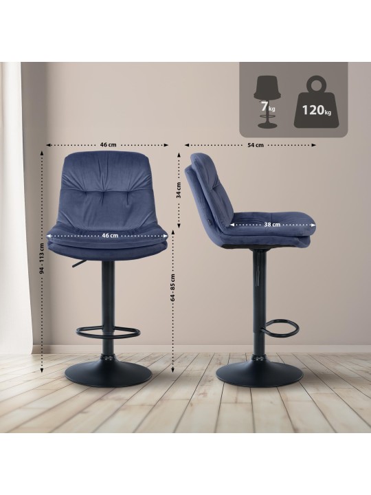 Baarijakkara Laurel velvet, sininen