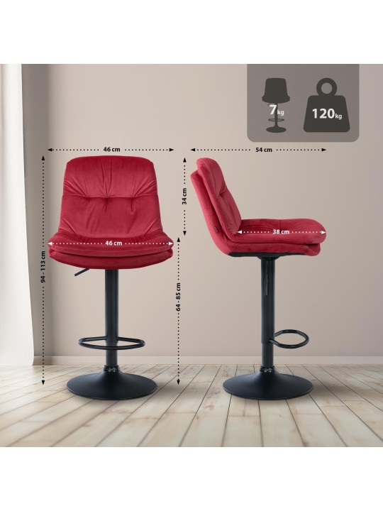 Baarijakkara Laurel velvet, punainen