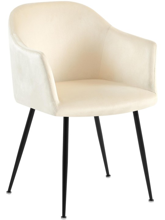 Jaysie samettinen ruokatuoli, kermanvärinen