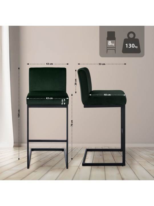 Baarijakkara Hopewell Velvet B, vihreä Baarijakkara Hopewell Velvet B, vihreä