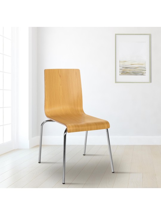 Gahanna vierailijatuoli, luonnonvärinen