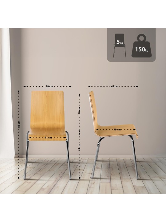 Gahanna vierailijatuoli, luonnonvärinen