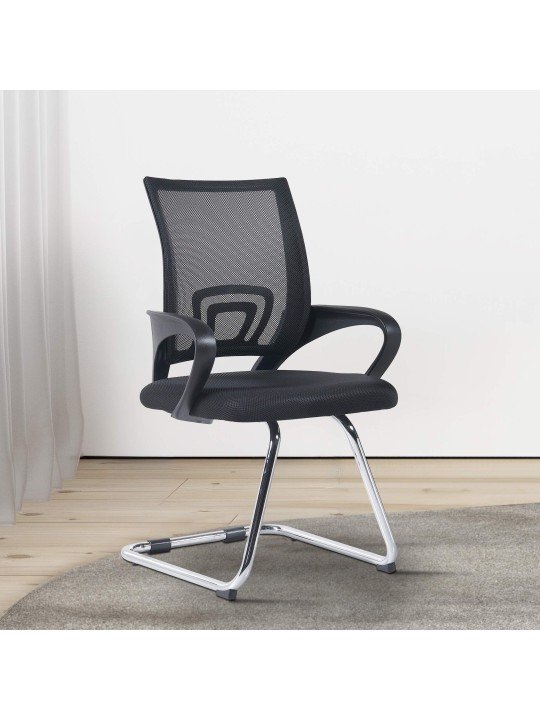 2 vierailijatuolin setti Eureka, musta 2 vierailijatuolin setti Eureka, musta