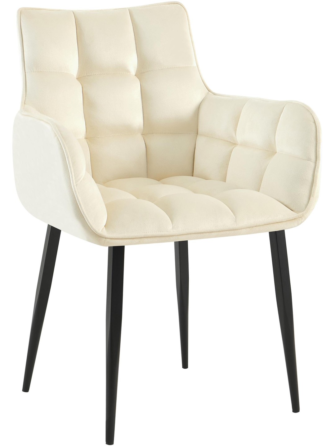 Tuoli Tirana samettia, kermanvärinen