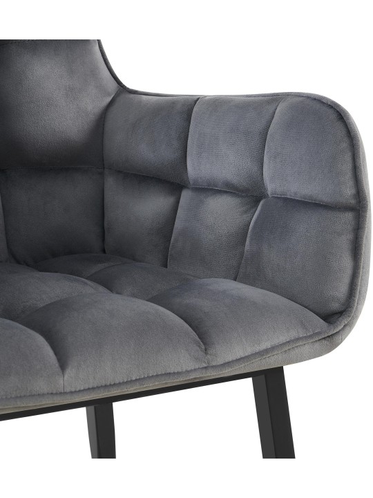 Tuoli Tirana samettia, tummanharmaa