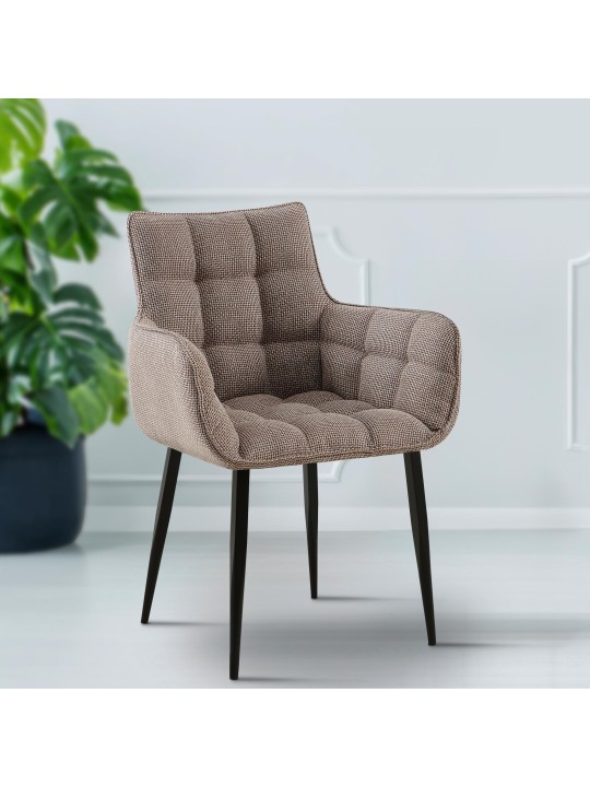 Tuoli Tirana kangasta, terraruskea