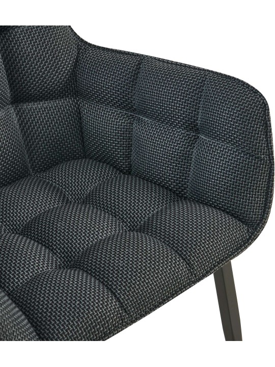 Tuoli Tirana kangasta, titaaninharmaa