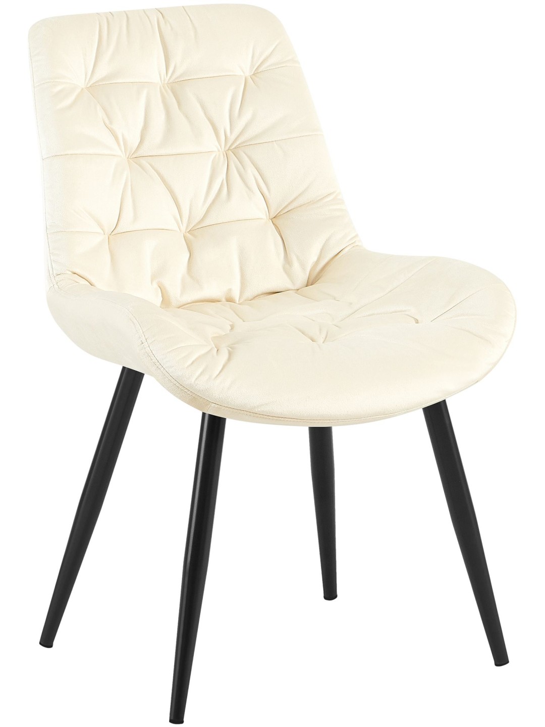 Rossford samettinen ruokapöydän tuoli, kermanvärinen