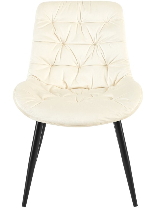 Rossford samettinen ruokapöydän tuoli, kermanvärinen Rossford samettinen ruokapöydän tuoli, kermanvärinen