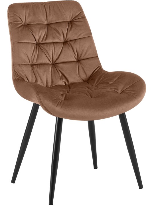 Rossford samettinen ruokapöydän tuoli, ruskea