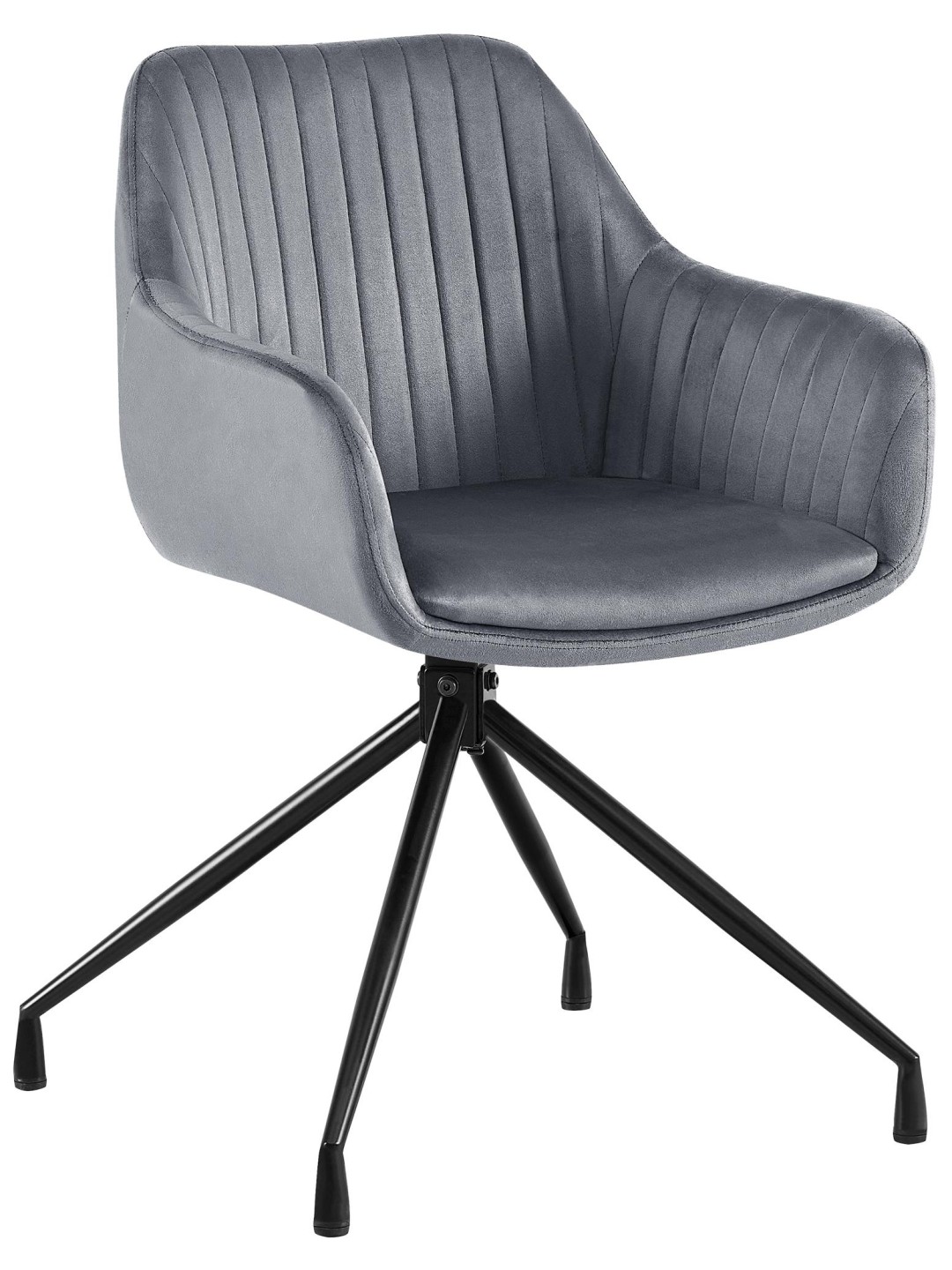 Welby samettinen ruokatuoli, tummanharmaa