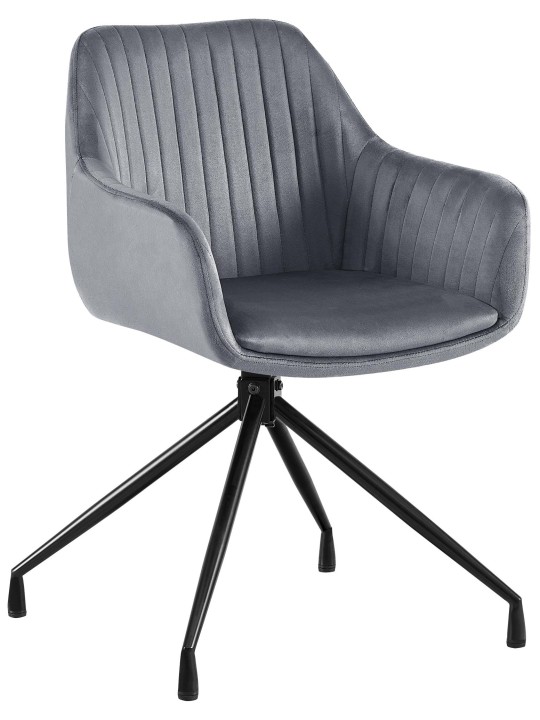 Welby samettinen ruokatuoli, tummanharmaa