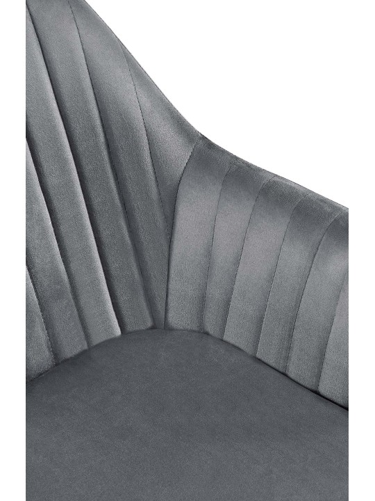 Welby samettinen ruokatuoli, tummanharmaa