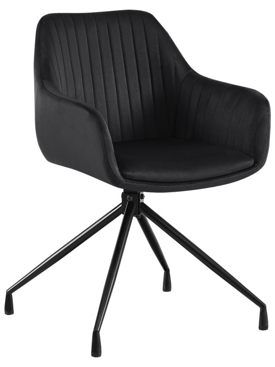 Welby samettinen ruokatuoli, musta Welby samettinen ruokatuoli, musta