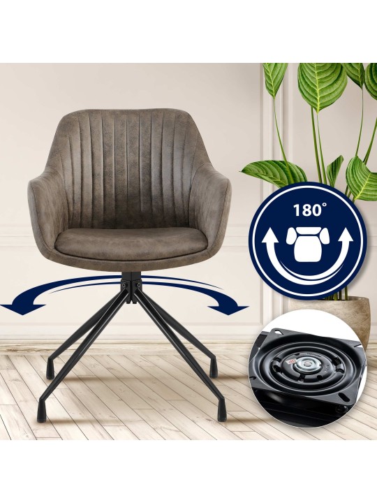 Welby vintage ruokapöydän tuoli, harmaa