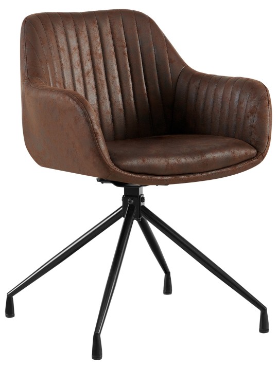 Welby vintage ruokapöydän tuoli, tummanruskea