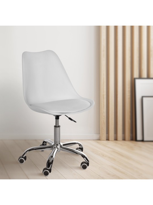 Laflin työjakkara, valkoinen