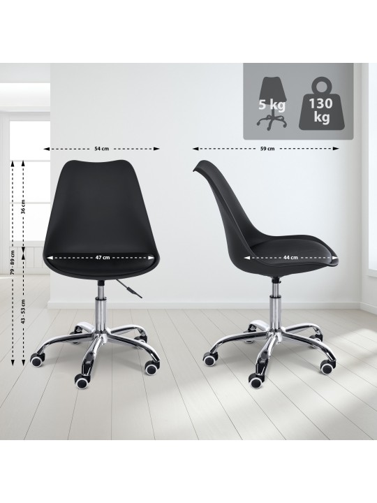 Laflin työjakkara, musta