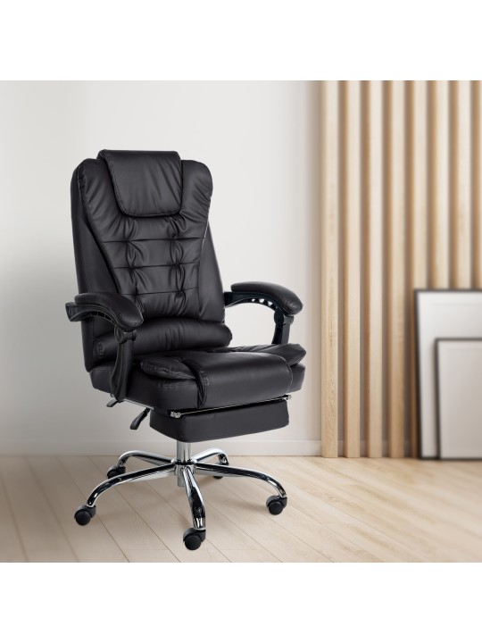 Työtuoli Oxygen keinonahkaa, musta