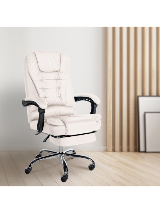 Työtuoli Oxygen keinonahkaa, valkoinen