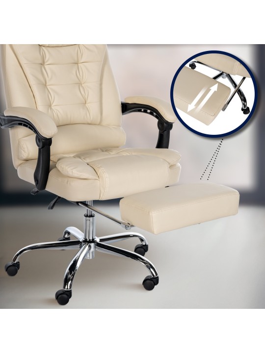 Työtuoli Oxygen keinonahkaa, kermanvärinen