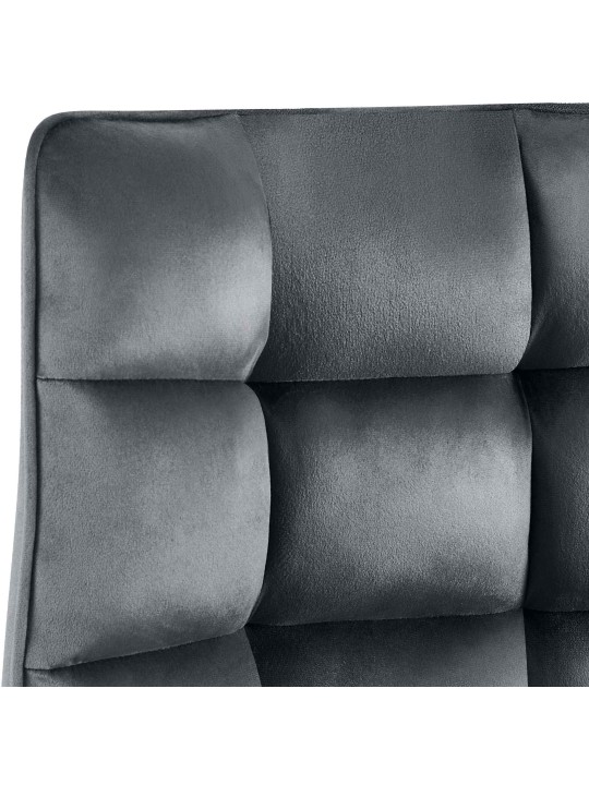 Saranda samettituoli, tummanharmaa