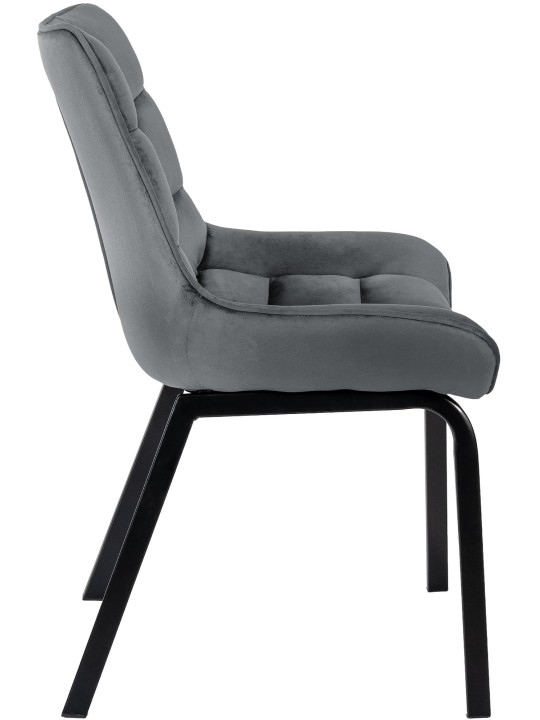 Saranda samettituoli, tummanharmaa