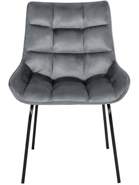 Saranda samettituoli, tummanharmaa