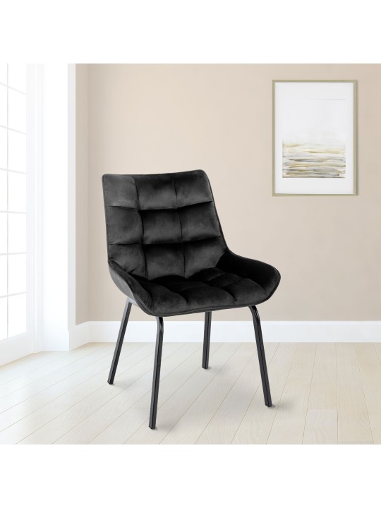 Saranda samettituoli, musta
