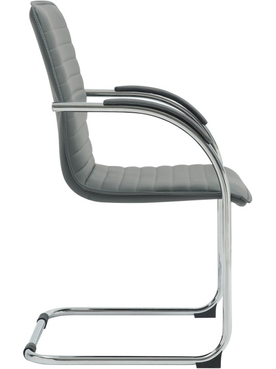 2 vierailijatuolin setti Tira keinonahkaa, harmaa