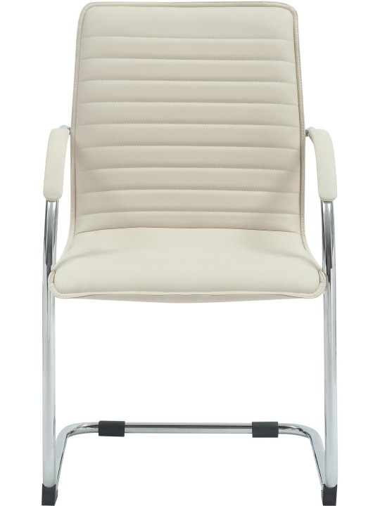 2 vierailijatuolin setti Tira keinonahkaa, kermanvärinen