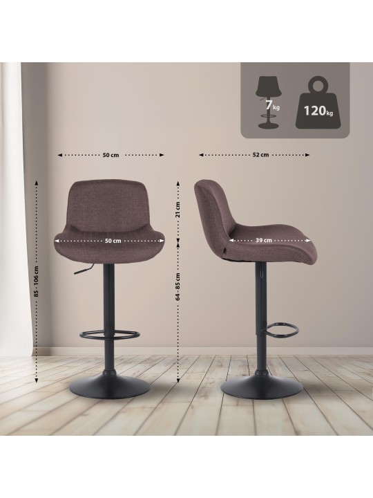 Baarijakkara Solon kangas, tummanruskea