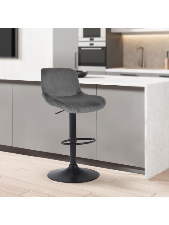 Baarijakkara Solon samettia, tummanharmaa