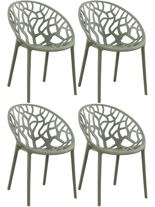 4 tuolin setti Hope, oliivi