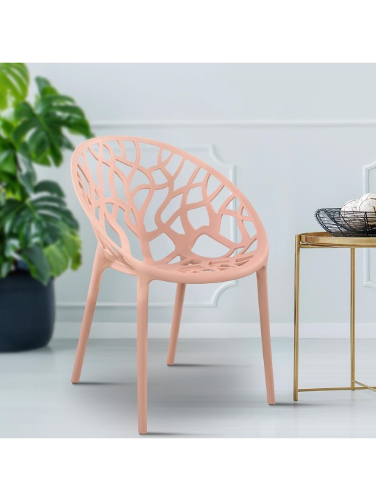 4 tuolin setti Hope, vaaleanpunainen