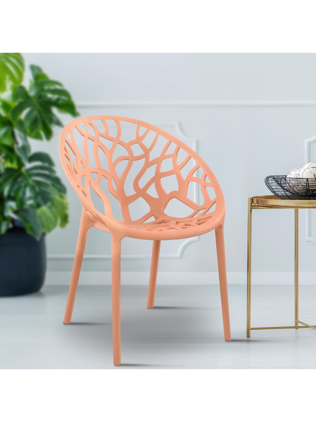 4 tuolin setti Hope, persikka