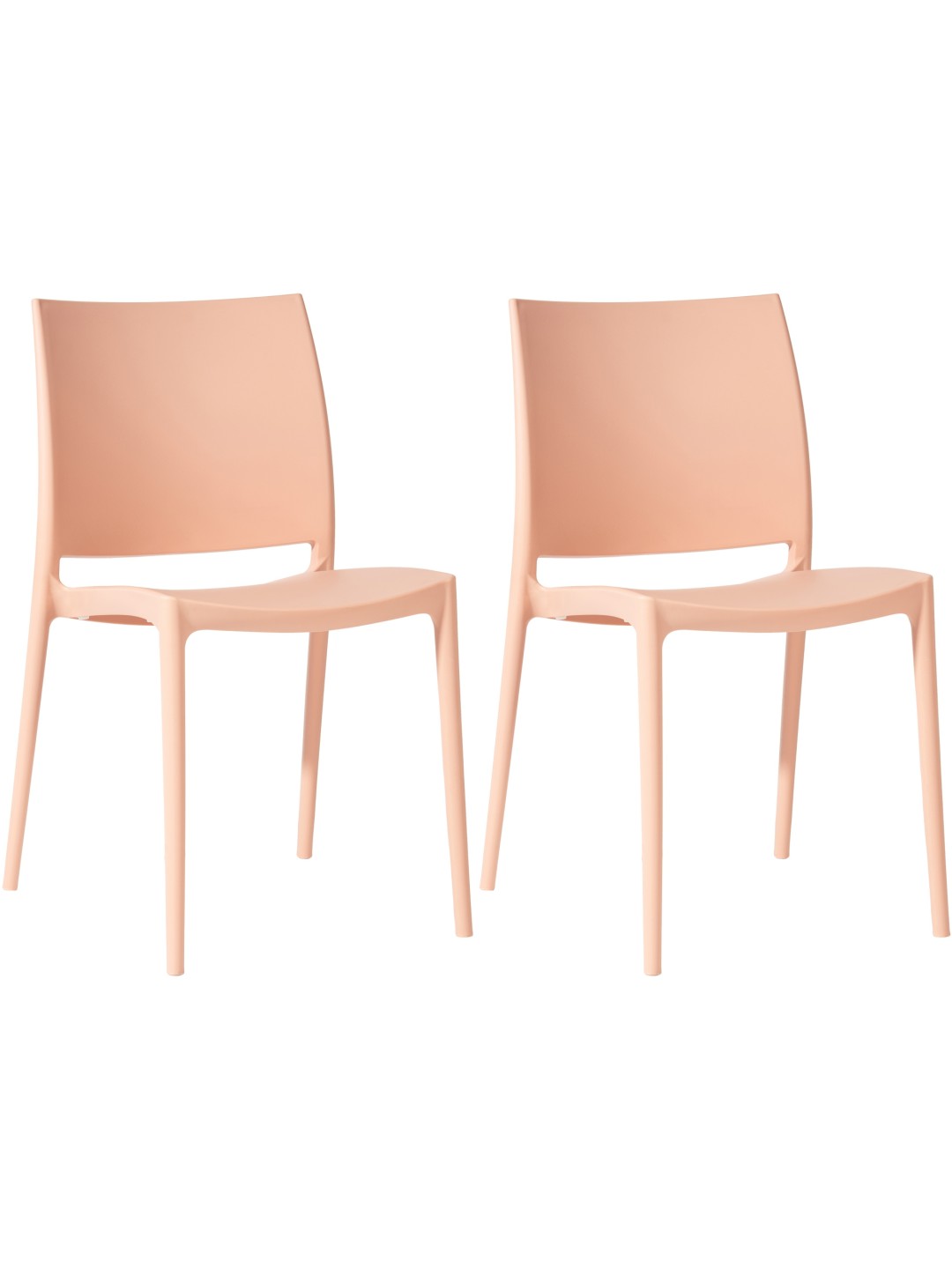 2 tuolin setti Meton, persikka