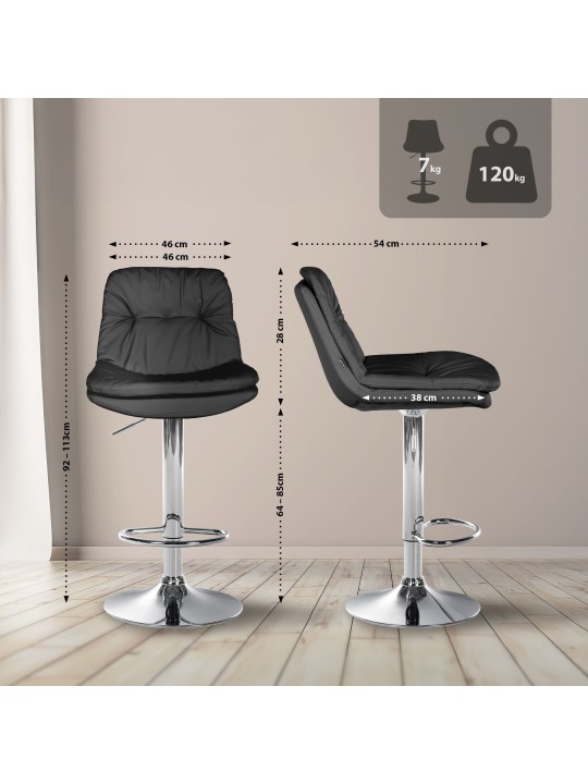 Baarijakkara Laurel tekonahka kromi, musta