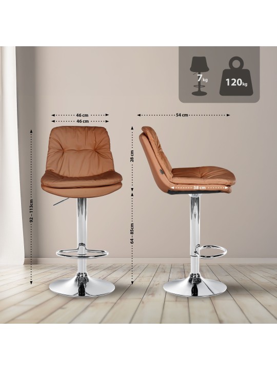 Baarijakkara Laurel tekonahka kromi, vaaleanruskea