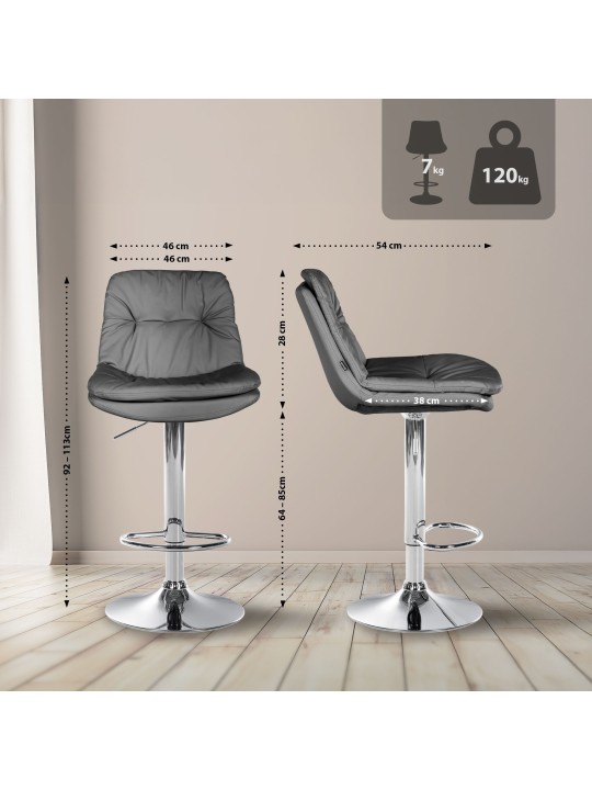 Baarijakkara Laurel tekonahka kromi, harmaa