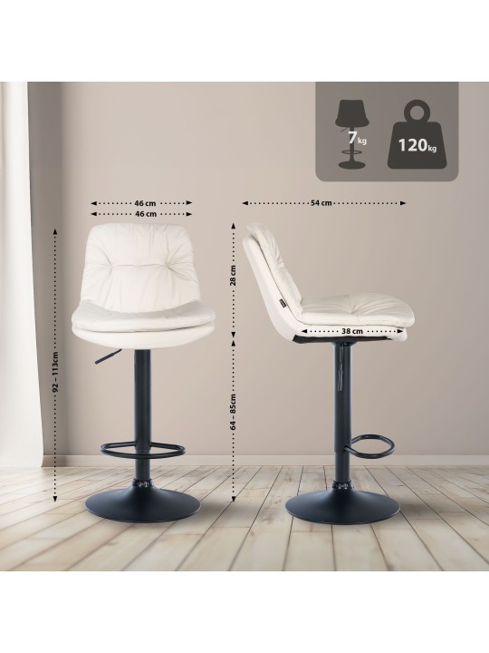 Baarijakkara Laurel keinonahkaa, valkoinen