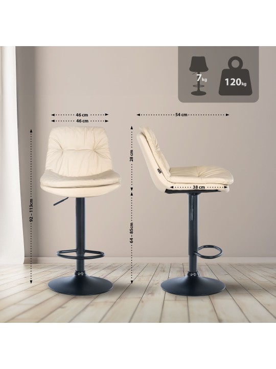 Baarijakkara Laurel keinonahkaa, kermanvärinen Baarijakkara Laurel keinonahkaa, kermanvärinen