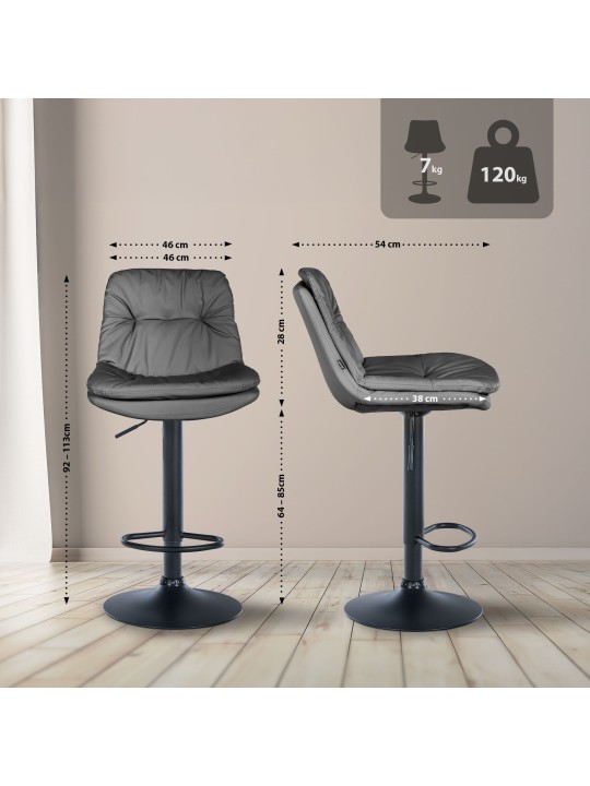 Baarijakkara Laurel keinonahkaa, harmaa