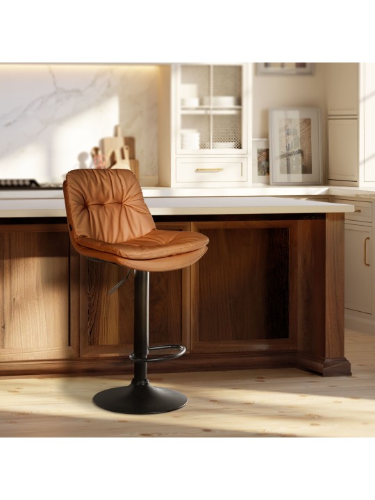 Baarijakkara Laurel keinonahkaa, vaaleanruskea